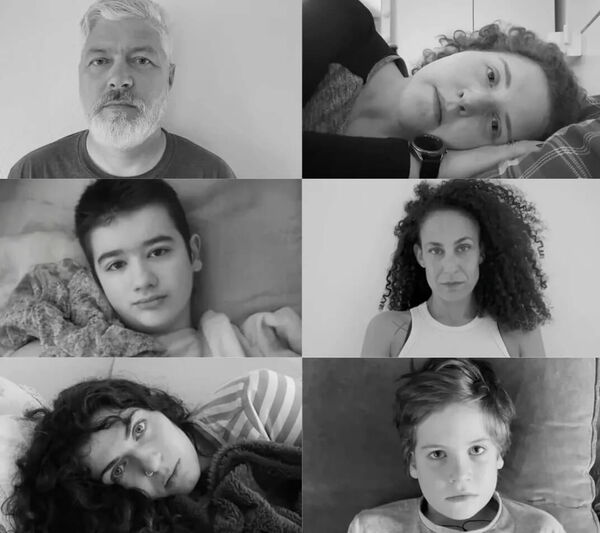 Collage von sechs an ME/CFS erkrankten Menschen unterschiedlichen Alters, die meisten im Bett liegend